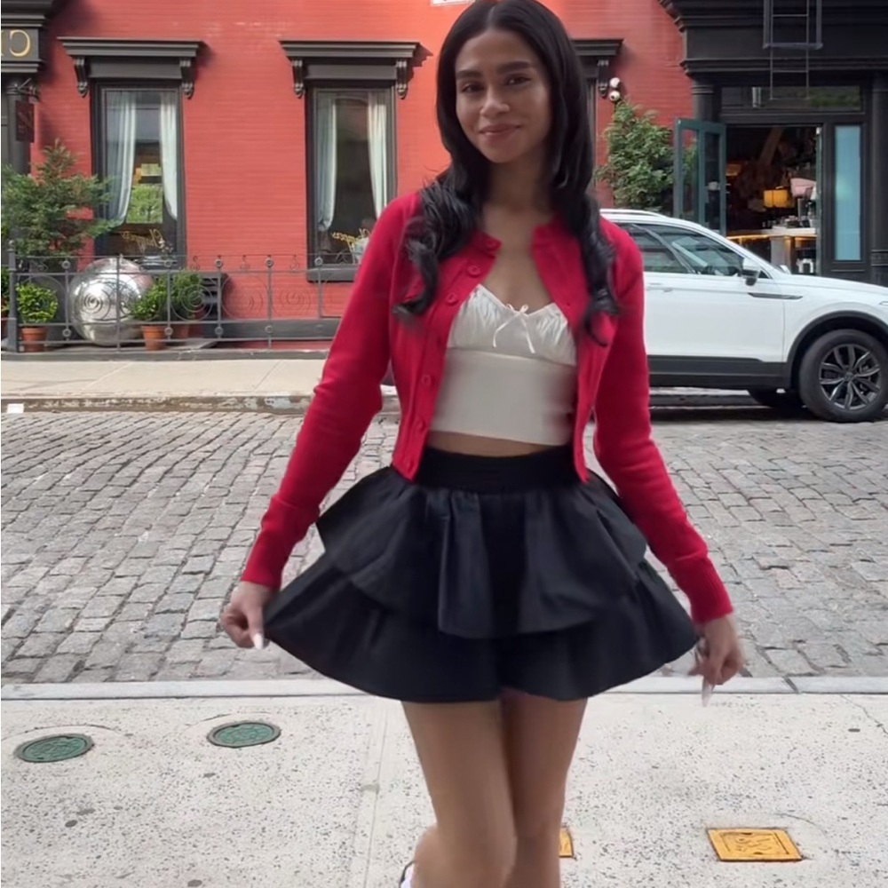 Sunday Best Black Mini Skirt